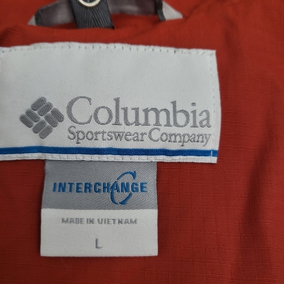 Columbia Interchange Jacket Wind Resistant Shell (No liner) Red/Dark Red Men's L - Picture 13 of 16